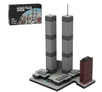 MetaHrystynx World Trade Center - Ensemble de blocs de construction à l'échelle 1/2000, ensemble de construction d'architecture célèbre à construire et afficher, cadeau pour adultes (982 pièces)