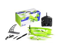 MetaHrystynx XK A310 Hêtre D17S RC Avion, 2.4G 4CH EPP Télécommande Modèle d'avion à voilure fixe avec gyroscope 6 axes, 400 mm Envergure 3D/6G Avion Bi-Wing réaliste pour débutants (RTF/Vert)