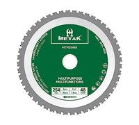 METAK HM Lame de scie circulaire multifonction 254 x 30 mm pour bois, métal, aluminium | Lame de scie multi-matériaux 254 mm 48 dents pour acier | Bague de réduction de 30 mm incluse