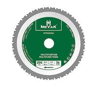 METAK HM Lame de scie circulaire multifonction 254 x 30 mm pour bois, métal, aluminium | Lame de scie multi-matériaux 254 mm 36 dents pour acier | Bague de réduction de 30 mm incluse