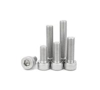 Métal 10 pièces M3 M4 M5 M6 pas 0.35/0.5/0.75mm 304 acier inoxydable filetage fin douille hexagonale à tête ronde vis boulon(10Pcs M5x0.5x20mm)