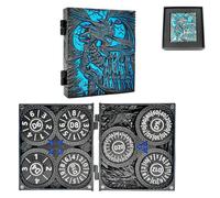Metal 7-in-1 DND Dice Set，Black-Blue | Roulette Dice Spinner Compatible with Dungeons and Dragons, Portable for DND Game, RPG Role Playing Table Game Gifts
