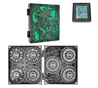 Metal 7-in-1 DND Dice Set，Black-Green | Roulette Dice Spinner Compatible with Dungeons and Dragons, Portable for DND Game, RPG Role Playing Table Game Gifts