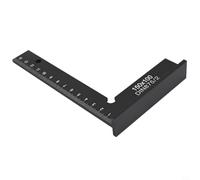 Métal 90 degrés Précis ± 0,2° Outil en bois Règle à bord plat 150 x 100 mm Métal pour travail de menuisier Angle robuste 90° Avec échelle pour construction métallique Règle d'angle précise 100 x 70 mm