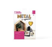 Métal À Graver Et À Repousser Doré 3 Feuilles 18,5x29 Cm