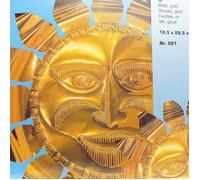 Folia 6 1208 199 Métal dur à presser, or, 3 feuilles, 18.50x29cm