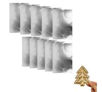 Metal a Repousser,DIY Feuille Metal a Repousser Doré Pour Embossage,Feuille épaisse Décoration Pour Outillage Métal Repoussé Gravure Artisanat Peinture Décoration (SILVER)