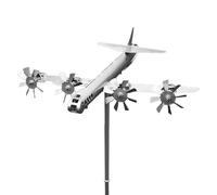 Metal Airplane Weathervane, Handmade Outdoor Wind Spinner, Decorative Flat Aircraft Sculpture, Vintage Aviation Garden Ornament for Decor, Backyard, Rooftop, Patio, Garden, Barn