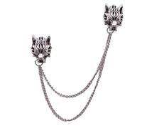 Métal Animal Pins Broches Head Broche Chemise Chemise Collier Collier Chaîne Tassel Culture Flower Accessoires De Revers