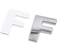 Métal argenté F Lettre Alphabet Forme emblème Autocollant Badge pour Voiture