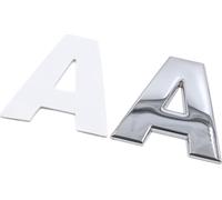 Métal argenté Forme Lettre A emblème Autocollant Alphabet Autocollants Badge pour Voiture