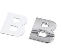 Métal argenté Forme Lettre B Emblème Autocollant Alphabet Badge pour Voiture