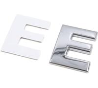 Métal argenté Forme Lettre E Badge Emblème Autocollant Alphabet pour Voiture
