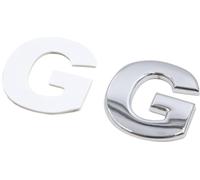Métal argenté Forme Lettre G Emblème Autocollant Alphabet Badge pour Voiture
