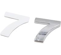 Métal argenté Forme numéro 7 Autocollants adhésif emblème Badge pour Voiture