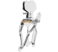 Métal Argenté Lyre de Marche Pince à Partition, Trombone | Format Compact, Retrait Rapide, Construction Robuste, Installation Facile, pour Débutants et Fanfares
