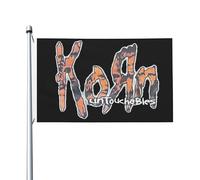 Metal Band Music 3x5FT Double Face - Fanion Rock Band Logo Drapeau de jardin - Bannière Murale Chambre Décoration - Tapisserie Festival Concert Outdoor Party Fans Cadeau