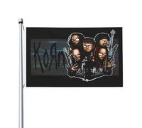 Metal Band Music 3x5FT Double Face - Fanion Rock Band Logo Drapeau de jardin - Bannière Murale Chambre Décoration - Tapisserie Festival Concert Outdoor Party Fans Cadeau