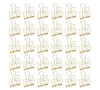 Metal Binder Clips 2 Inch Wide | 30Pcs Hollow Design Strong Clamping Force | Wire Binder Clips for Office/School/Home | Organize Papers, Documents, Tickets (Gold)