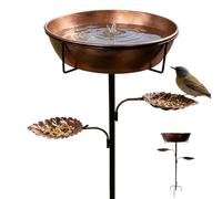 Metal Bird Bath Bowl, Rustproof Garden Drinker, Removable Water Dish with Stable Stand, Outdoor Birds, Decorative Birds Feeder with Metal Frame, Garden Bird Bath for Lawn and Patio