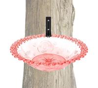 Metal Bird Bath for Outside | Bird Bath for Garden | 9 inches Tree Mount Birdbath Bowl for Outside | Flower Shape Animals Feeder | Transparent Weather-Proof Basin for Parrot, Parakeet, & Hummingbird