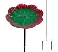 Metal Bird Bath - Wrought Iron 15x15x60cm | Garden Bird Bath And Feeder | Weather-Resistant Outdoor Feeding Station With 3-Pronged Base For Ground Balcony Garden Yard Park Patio Pond Landscape