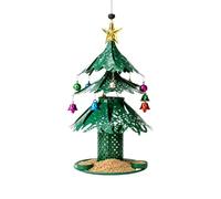 Metal Bird Feeder | Christmas Tree Shape Feeding Station with 3 Water Bowls | Bird Feeder With Bells For Balcony Outdoor Patio Porch Tree Garden Backyard