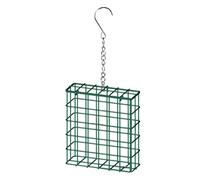 Metal Bird Feeder, Squirrel-Proof Iron Design, Square Food Holder with Hanging Chain, Sturdy Outdoor Build for Feeding Birds in Backyard, Balcony, Porch, Trees, Garden Decor