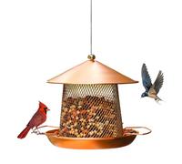 Metal Bird Feeder, Waterproof Decorative Feeder Stand, 20.87x9.45x7.09 inches Garden Feeding with Build, Iron Outdoor, Backyard Accessory with Charming Design, Bird Feeding Station for Patio Balcony