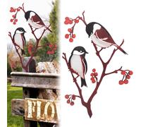 Metal Bird Shaped Garden Decoration Garden Birds Rusty Metal Metal Bird Decoration Outdoor Silhouette Metal Bird for Balcony Terrace
