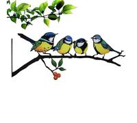Metal Bird Wall Art - Rustproof Weatherproof Decorative Sculptures, Hummingbird Hanging Ornaments | Outside Garden Patio Balcony Courtyard Porch Yard Backyard Deck Fence Siding Exterior Home Accents