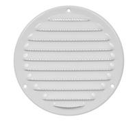 Europlast Grille de ventilation Ø 125 mm avec moustiquaire, acier blanc