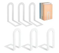 Metal Bookends, Heavy Duty Book Holders, Stackable Shelf Organizer, Decor