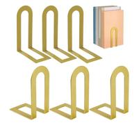 Metal Bookends, Heavy Duty Book Holders, Stackable Shelf Organizer, Decor
