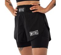 METAL BOXE 2IN1 Fight Short Femme Noir S