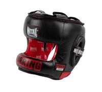 METAL BOXE Casque à Barre Sparring Senior Sports de Combat Adulte Unisexe, Noir/Rouge