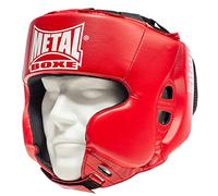 METAL BOXE Casque de Boxe Rouge Senior