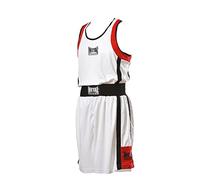 METAL BOXE Ensemble Short + Débardeur Boxe Tenue, Blanc, XS Homme