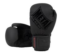 METAL BOXE Gants de Boxe Entraînement Compétition Black Light, 14 oz