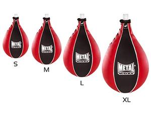 METAL BOXE MB168 Poire de Vitesse Noir/Rouge Taille L