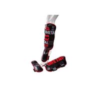 Metal boxe mb210 protège-tibias pieds noir taille m