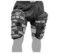 METAL BOXE Protege Cuisse LA Paire Protege Cuisses Noir/Blanc/Rouge Unique