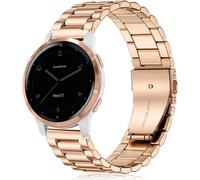 Métal Bracelet Pour Garmin Vivoactive 4S/Venu 2S/Venu 3S/Vivomove 3S,18Mm Bracelet Acier Inoxydable Pour Fossil Femme Gen 6/Fossil Femme Gen 5E/Fossil Femme Q Venture Hr Gen 4[MON9263257]