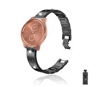 Métal Bracelet pour Garmin Vivomove Sport/Luxe/Style/Hr/ Trend, Bling Métal Femme Brillant Bracelet de Montre, Remplacement de Bracelet avec Strass Diamant Compatible avec Garmin Vivomove Sport (B)