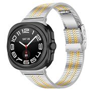 Métal Bracelet pour Samsung Galaxy Watch 8/8 Classic Bracelet, avec Fermoir Magnétique Réglable Acier Inoxydable Milanais Bande de Rechange pour Femmes Hommes (ARGENT OR)
