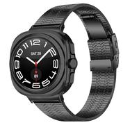 Métal Bracelet pour Samsung Galaxy Watch 8/8 Classic Bracelet, avec Fermoir Magnétique Réglable Acier Inoxydable Milanais Bande de Rechange pour Femmes Hommes (ARGENT NOIR)