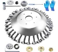 Metal Brush for Brushcutter,Steel Wire Weeding Head,Lawn Brushcutter Brush,Weed Brush,Universal Brush Head (8 Inches)