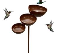 Metal Butterfly Feeder Watering Station Rain Catcher Bird Bath Stake 3-Tie