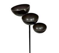 Metal Butterfly Feeder Watering Station Rain Catcher Bird Bath Stake 3-Tie