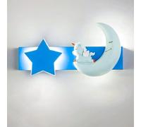 Metal Cartoon Wall Lamp with Acrylic Shade, Bedside Wall Light, Modern Led Wall Sconces, Simple Hallway Decorative Wall Lamps, 3 Color Mode Lighting Atmosphere Lights/A